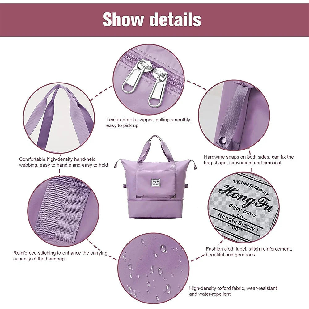 Travel Bags Luggage Tote Handbag Waterproof Gym Yoga Storage Bag