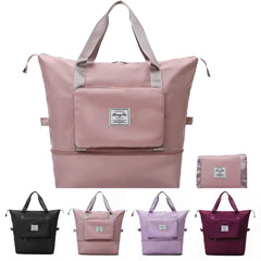Large Capacity Travel Bag Foldable Organizer Tote Carry On Women Shoulder Duffle