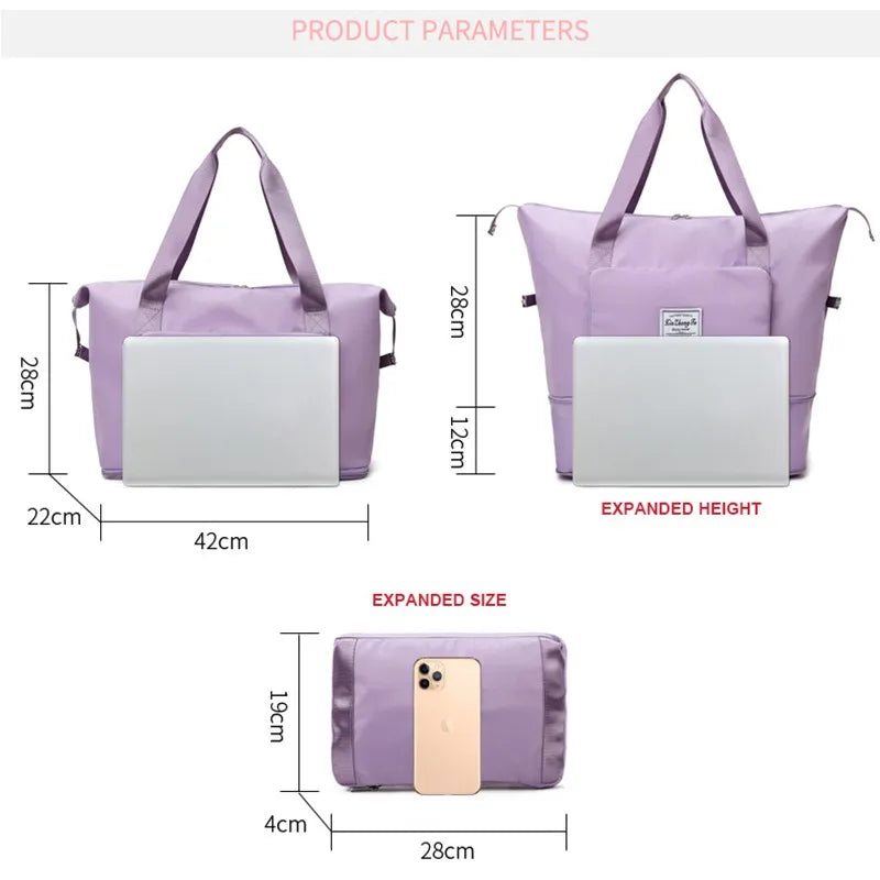 Waterproof Tote Travel Luggage Bag for Women Large Capacity Duffle Han