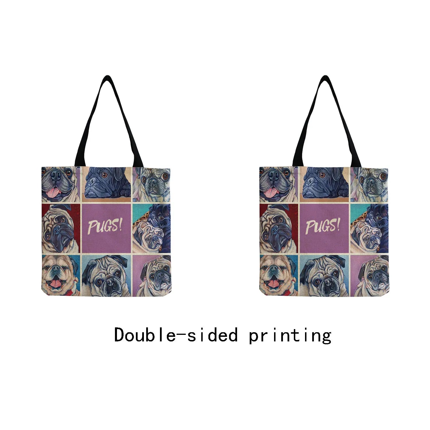 Animal Shoulder Bag Cartoon Oil Painting Dog Ladies Leisure Shopping Bag