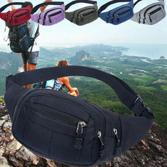 Travel Bum Bag Fanny Pack Waist Bag Zipped Outdoor Sports Shoulder Bag Pouch