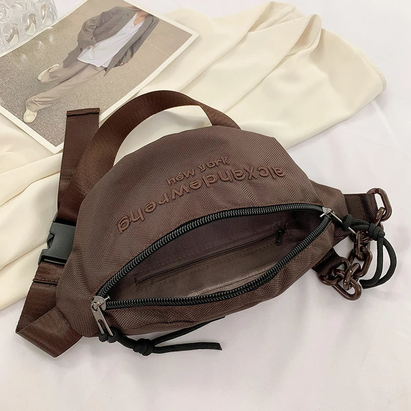 Women's Canvas Waist Bag Waterproof Fanny Pack