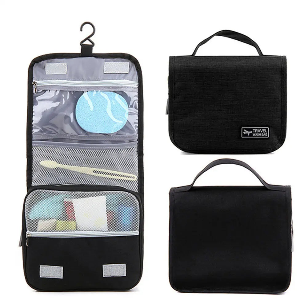 Travel Cosmetic Makeup Bag Toiletry Case Hanging Pouch Wash Organizer Storage