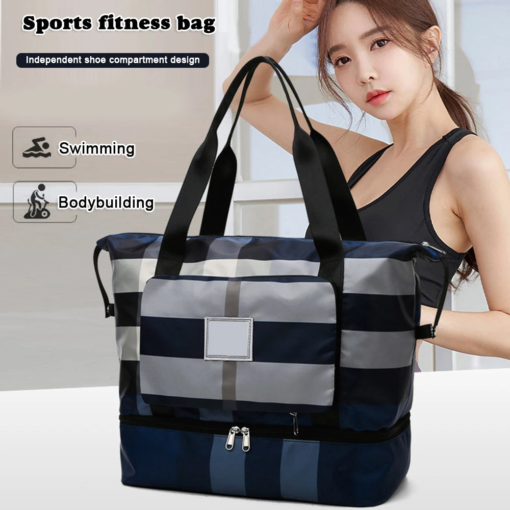 Women's Waterproof Travel Duffel Bag for Dry/Wet Use