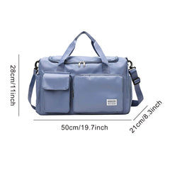 Waterproof Travel Duffle Bag with Wet and Dry Separation Compartments