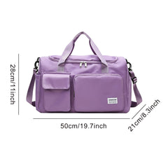 Waterproof Travel Duffle Bag with Wet and Dry Separation Compartments