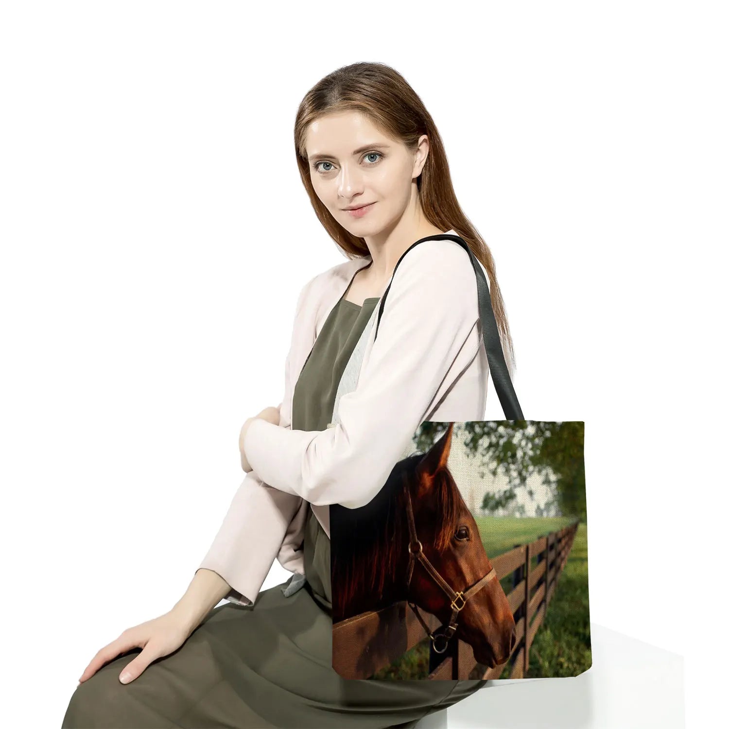 Foldable Horse Print Shopping Bag Eco Reusable Tote