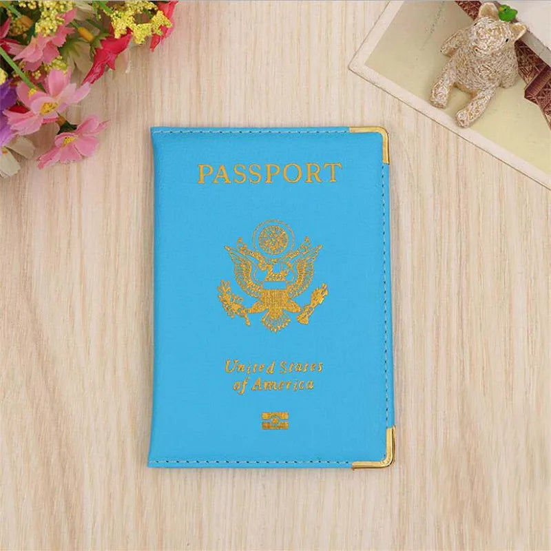 Travel Leather Passport Cover for Women Girls, US Passport Case Protector