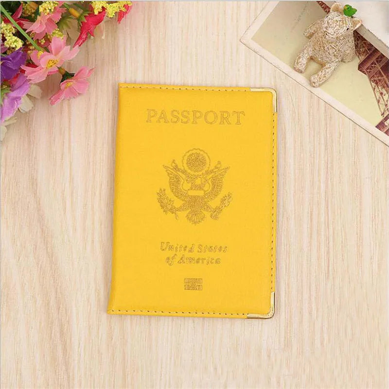 Travel Leather Passport Cover for Women Girls, US Passport Case Protector