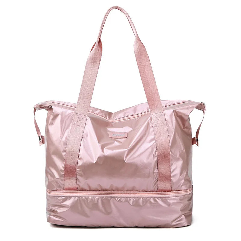 Nylon Gym Duffle Bag Wet Dry Separation Large Capacity Lightweight