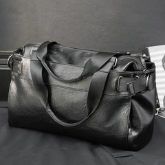 Men's PU Leather Travel Duffle Bag Business Trip Shoulder Bag
