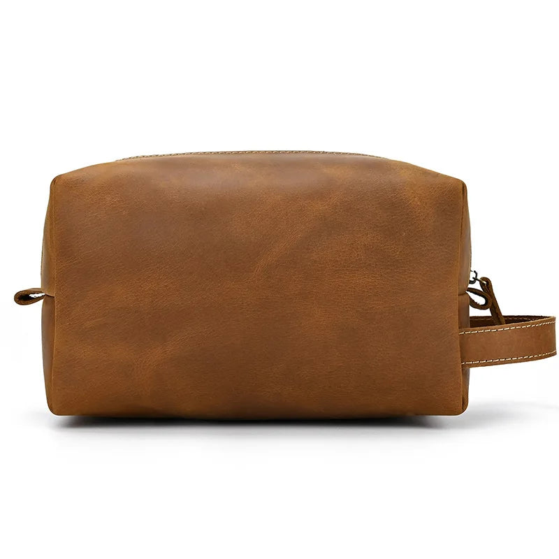 Leather Toiletry Bag for Men and Women