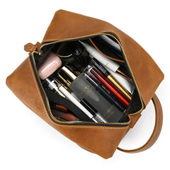 Leather Toiletry Bag for Men and Women