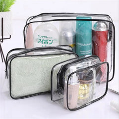 Transparent Travel PVC Cosmetic Bag Clear Zipper Makeup Organizer