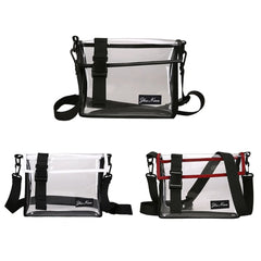 Travel PVC Shoulder Bag Women Flap Zipper Transparent Crossbody Messenger