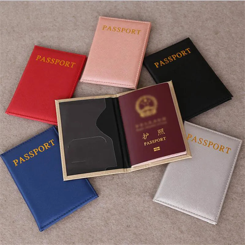 Pink Pu Leather Passport Cover Lovely Girl Case