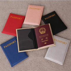 Pink Pu Leather Passport Cover Lovely Girl Case