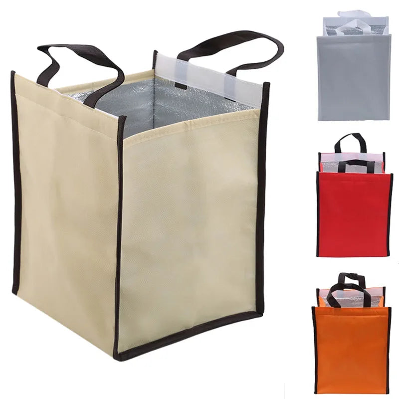 Travel Patchwork PVC Lunch Box Insulation Cooler Bag