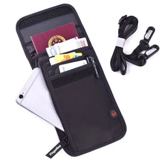 Travel Security Hidden Money Pouch Wallet RFID Blocking Slim Waterproof Neck Pas