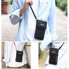 Travel Security Hidden Money Pouch Wallet RFID Blocking Slim Waterproof Neck Pas