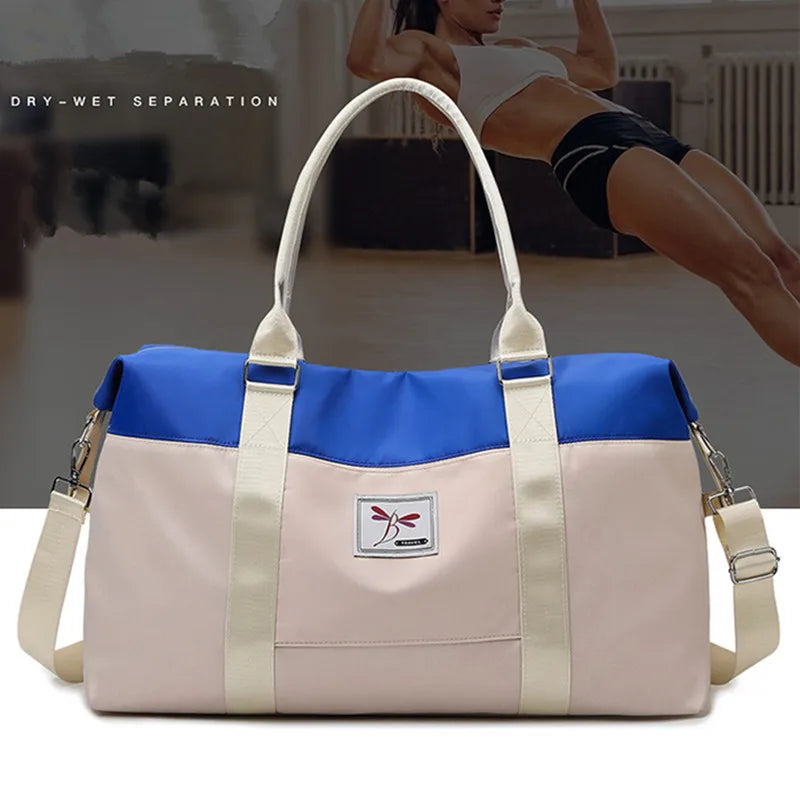 Water-Resistant Gym Duffel Bag Fitness Luggage Business Shoulder Bag