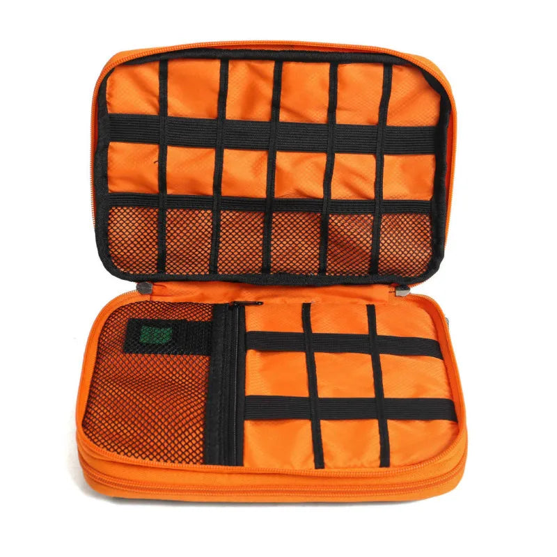 Travel Storage Bag for USB Data Cable Earphone Wire Pen Power Bank