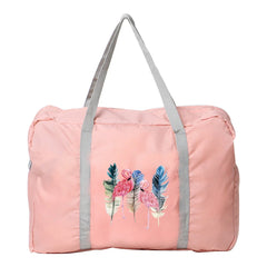 Travel Tote Foldable Duffle Bag Flamingo Men Women Necessaire Handbag