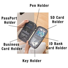 Family Travel Wallet Passport Holder Waterproof Document Case