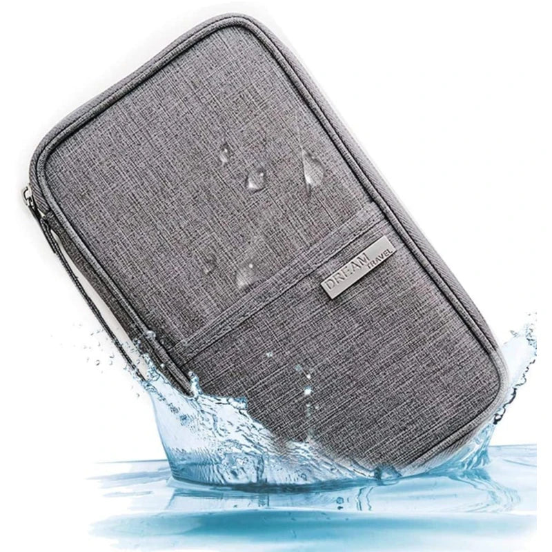 Family Travel Wallet Passport Holder Waterproof Document Case
