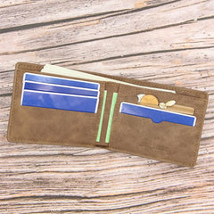 Retro Travel Wallet Men Money Clip for Boyfriend