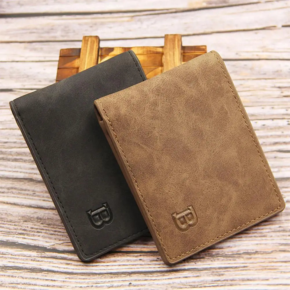 Retro Travel Wallet Men Money Clip for Boyfriend