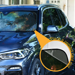 Space Cat Print Car Sun Visor Front Window Sunshade