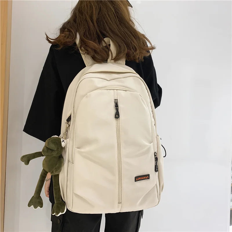 Waterproof Nylon School Backpack for Women