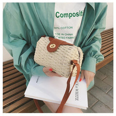Straw Beach Shoulder Bag Crossbody Messenger Sac Main Femme