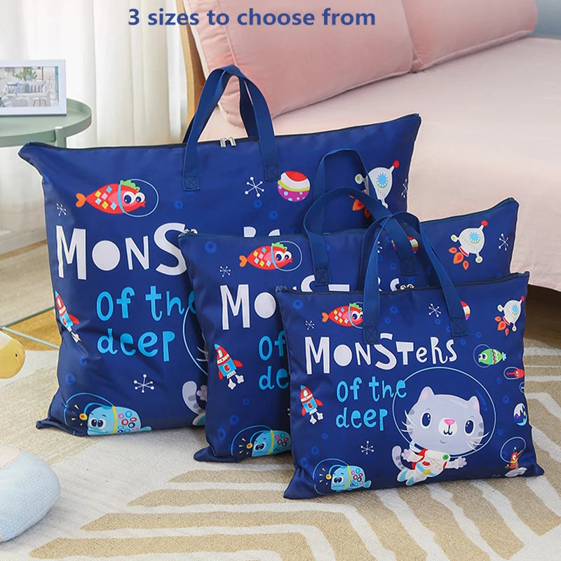 Portable Cartoon Clothes Luggage Packing Bag Waterproof Storage Women