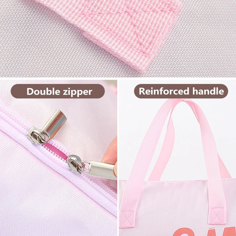 Portable Cartoon Clothes Luggage Packing Bag Waterproof Storage Women