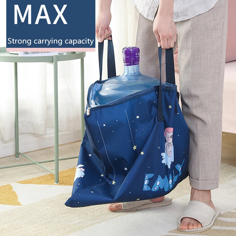 Portable Cartoon Clothes Luggage Packing Bag Waterproof Storage Women
