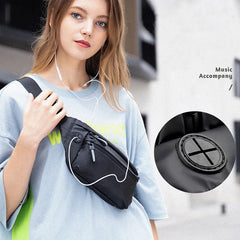 Waterproof Waist Bag for Women Men Outdoor Sports Crossbody Casual Purse