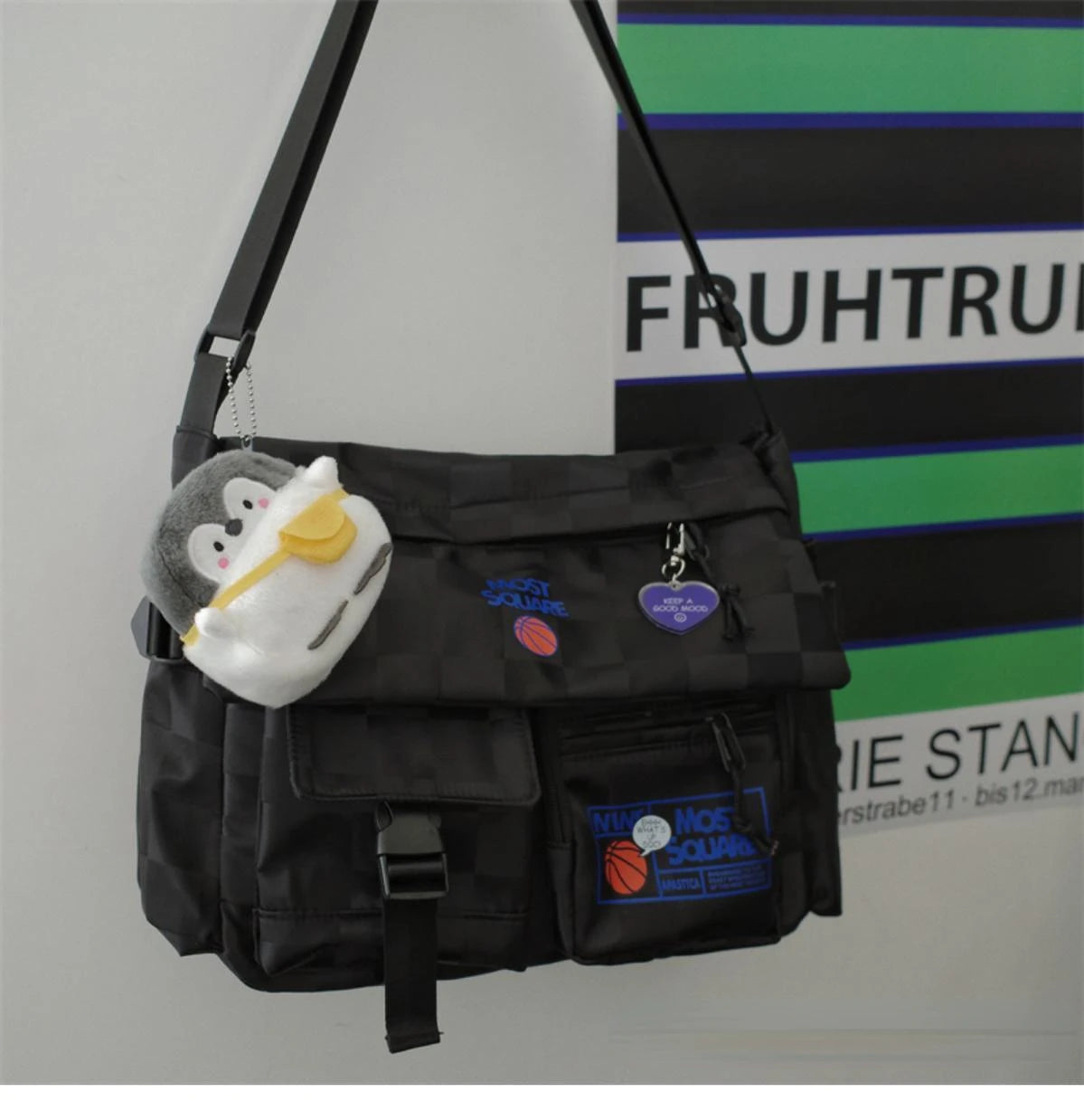Canvas Diagonal Cross Bags Youth Casual Large Shoulder Bag