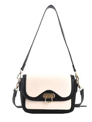 Contrast Women's Shoulder Bag Flap Pu Leather Female Handbags Underarm
