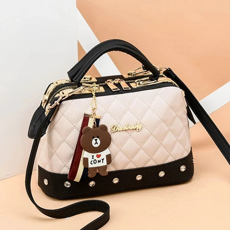 Women's Crossbody Bag Soft Flap Lady Evening Bag 25x13x16cm