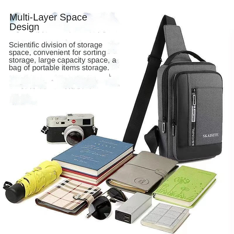 Large-Capacity Waterproof Men's Shoulder Bag Sports Backpack
