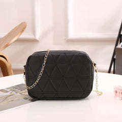 Lingge Embroidery Square Shoulder Bag Mini Messenger Chain Crossbody Women
