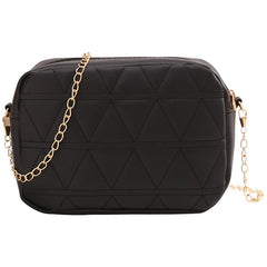 Lingge Embroidery Square Shoulder Bag Mini Messenger Chain Crossbody Women