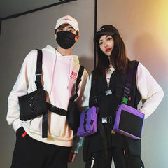 Punk Chest Bag Hip-Hop Tactical Waist Pack Unisex Outdoor Vest Bag