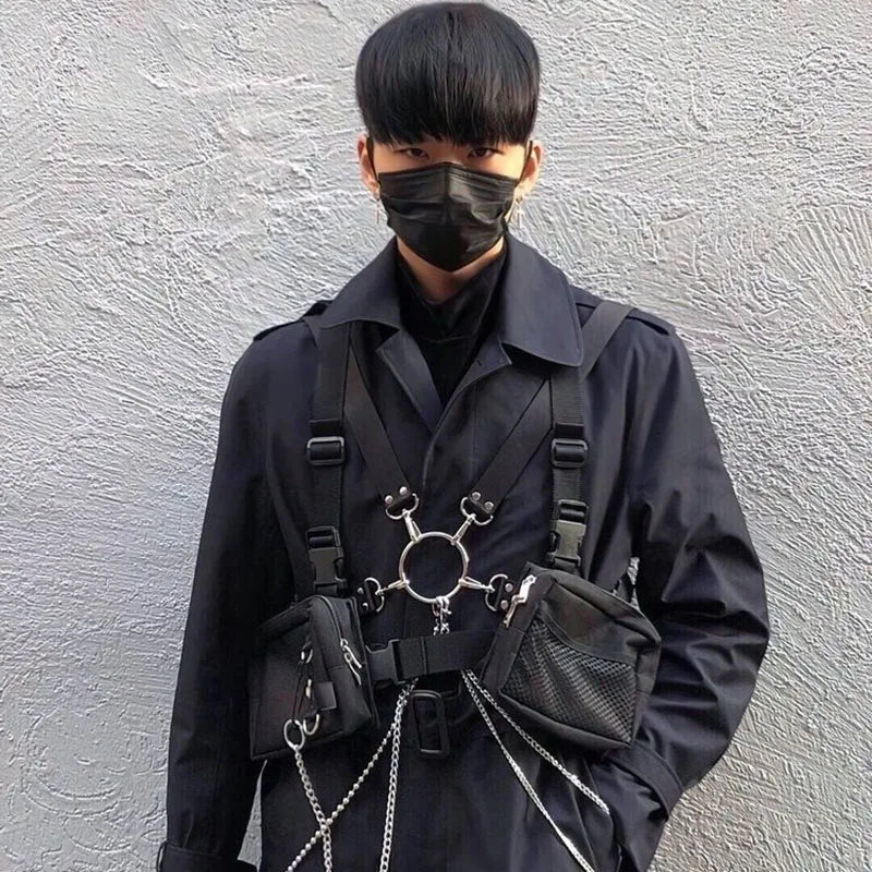 Punk Chest Bag Hip-Hop Tactical Streetwear Waist Pack