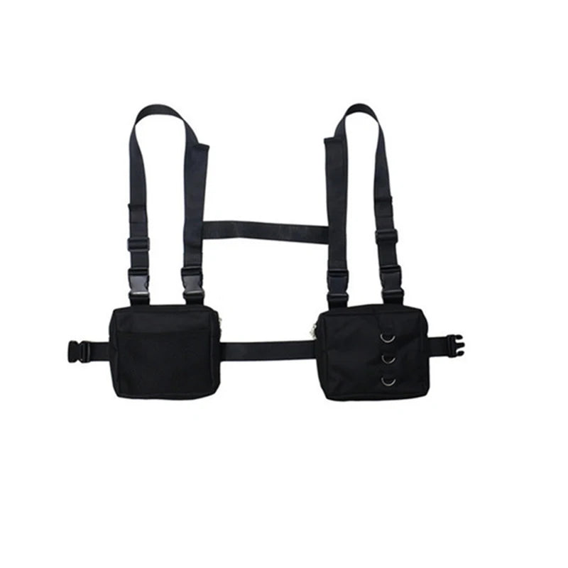 Punk Chest Bag Hip-Hop Tactical Waist Pack Unisex Outdoor Vest Bag