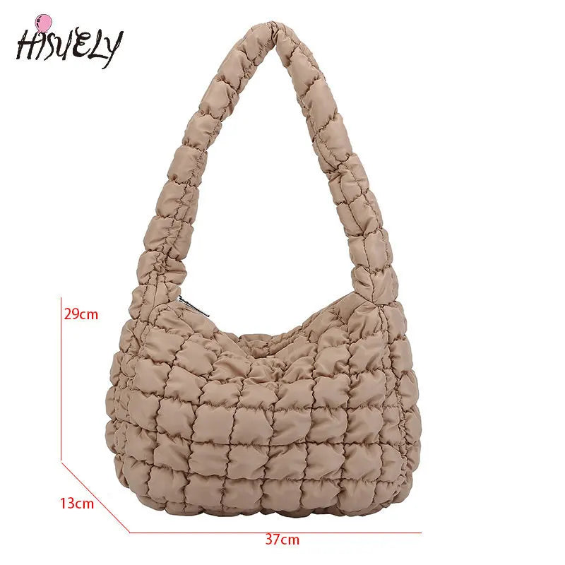 Quilted Shoulder Bag for Women Large Capacity Crossbody Handbag