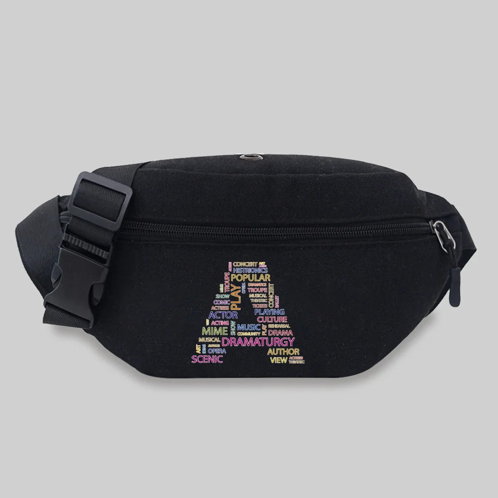 Pattern Waist Bag Chest Bags Unisex Student Printing Leisure Sports Bum Bag