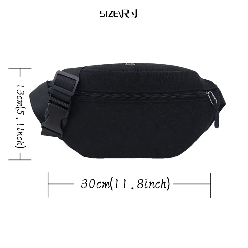 Pattern Waist Bag Chest Bags Unisex Student Printing Leisure Sports Bum Bag